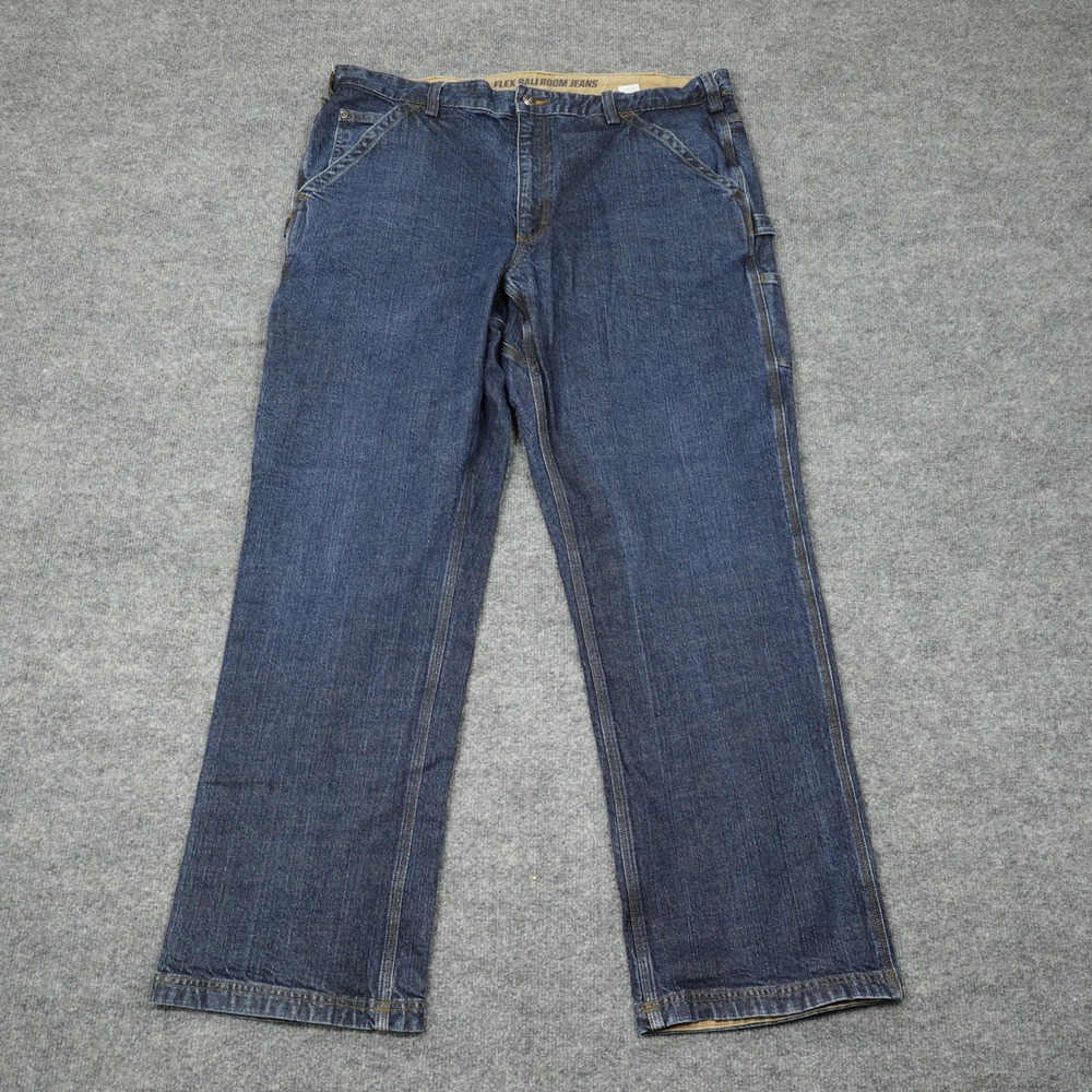 Duluth Trading Co Jeans Mens 40x32 Blue Flex Ballroom Relaxed Fit Carpenter